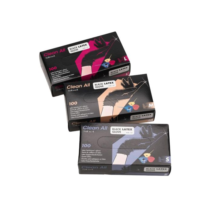 Sibel Latex Handschoenen Ongepoederd - Zwart - 100st