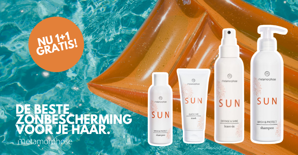 1+1 gratis op alle Metamorphose Sun producten