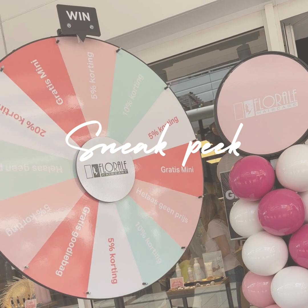 Sneak peek van het rad van fortuin met te winnen prijzen tijdens het Beauty Event Rad van fortuin met prijzen tijdens Beauty Event – sneak peek